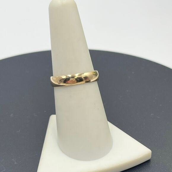 TW 14k Yellow Gold Comfort Curved Wedding Band Ring Sz 8, 1.9 Grams, 4mm - Picture 1 of 9